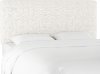 752QZMWHT Contemporary White Queen Upholstered Headboard