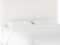 752QZMWHT Contemporary White Queen Upholstered Headboard
