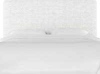 752QZMWHT Contemporary White Queen Upholstered Headboard-2