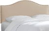910NB-BRVLVPRL Classic Camelback Pearl Beige Twin Upholstered Headboard