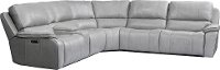 Mist Light Gray 6 Piece Power Reclining Sectional Sofa - Potter