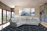 Mist Light Gray 6 Piece Power Reclining Sectional Sofa - Potter-2