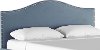 910NB-PWVLVOCN Classic Camelback Ocean Blue Twin Upholstered Headboard