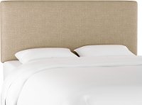 754CZMLNN Linen Beige California King Upholstered Headboard