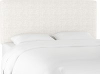 753KZMWHT Contemporary White King Upholstered Headboard-4