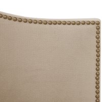 914NB-BRVLVPRL Camelback Pearl Beige California King Upholstered Headboard-3