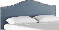 914NB-PWVLVOCN Camelback Ocean Blue California King Upholstered Headboard