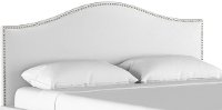 914NB-PWVLVWHT Camelback White California King Upholstered Headboard