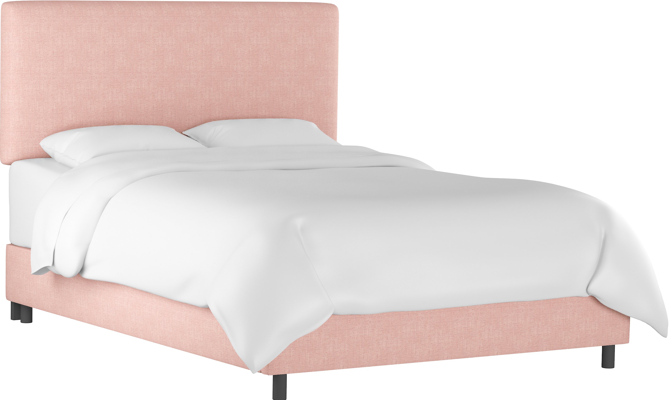 750BEDZMRSQ Contemporary Rose Pink Twin Upholstered Bed-1