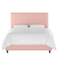 750BEDZMRSQ Contemporary Rose Pink Twin Upholstered Bed-2