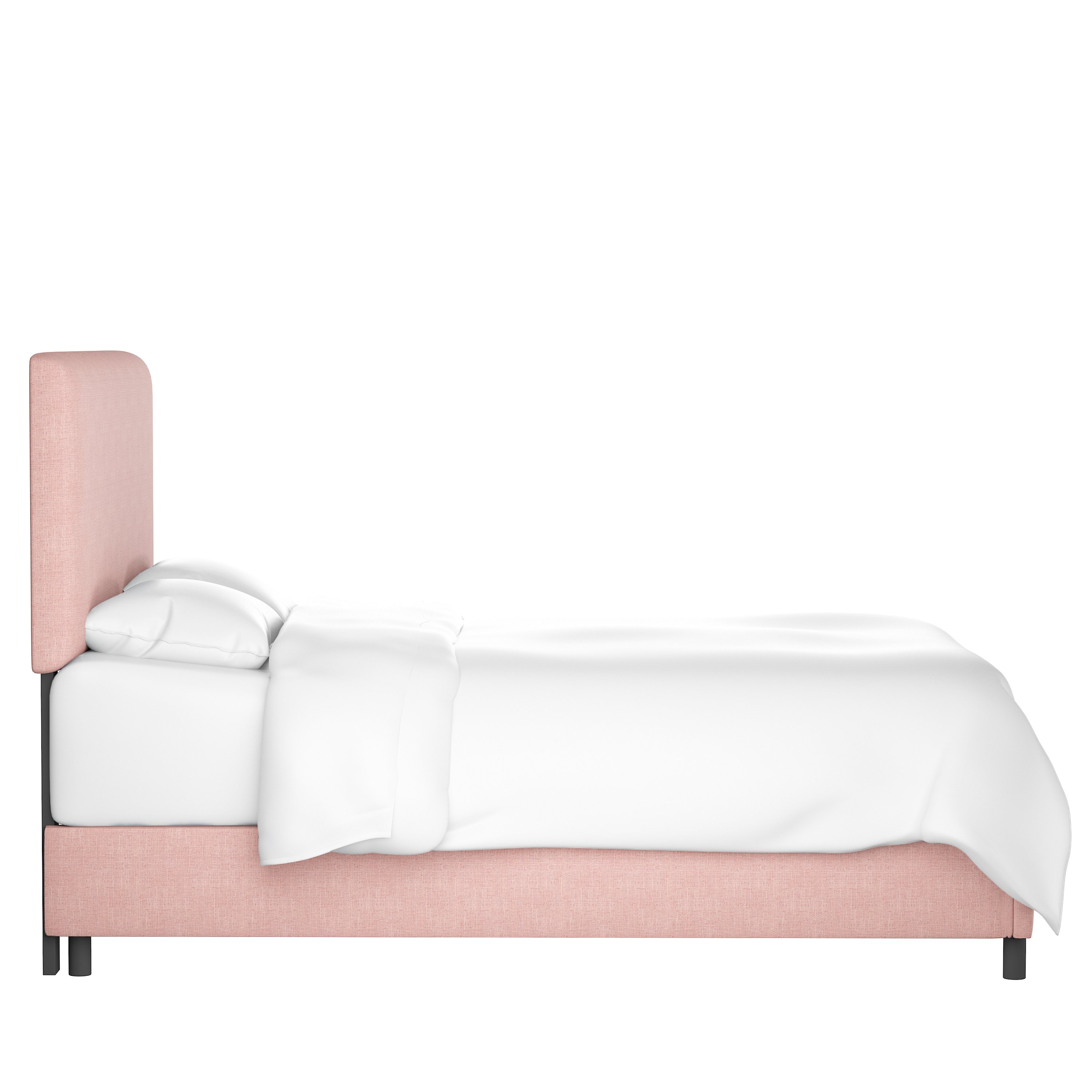 750BEDZMRSQ Contemporary Rose Pink Twin Upholstered Bed-4