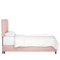 750BEDZMRSQ Contemporary Rose Pink Twin Upholstered Bed-4