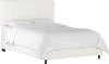 750BEDZMWHT Contemporary White Twin Upholstered Bed