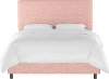 752BEDZMRSQ Contemporary Rose Pink Queen Upholstered Bed