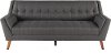 Mid-Century Modern Charcoal Gray Sofa - Celeste