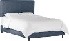 753BEDZMNV Contemporary Navy Blue King Upholstered Bed