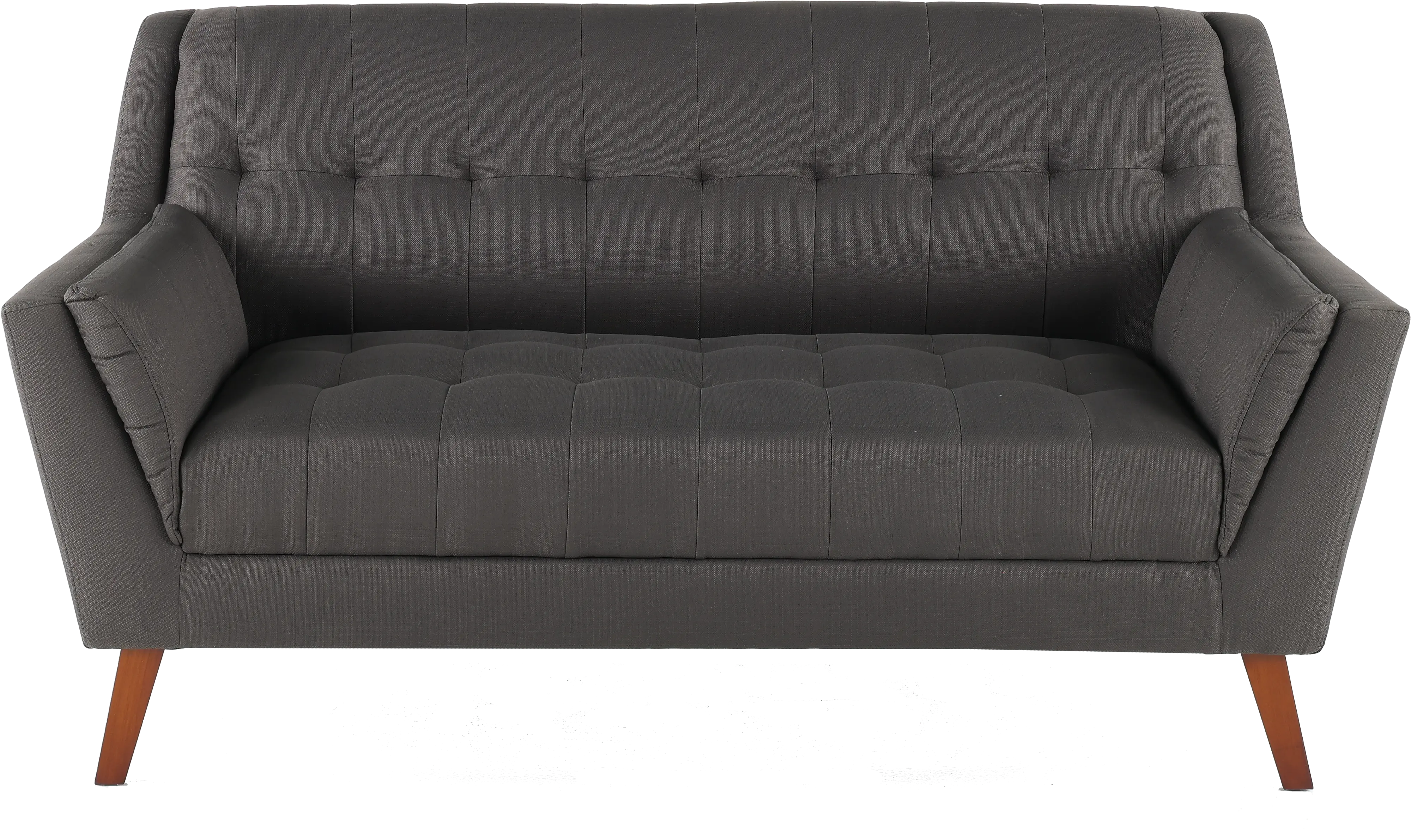Celeste Mid-Century Modern Charcoal Gray Loveseat-1