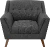 Celeste Mid-Century Modern Gray Chair