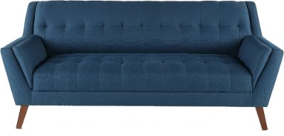 Mid-Century Modern Navy Blue Sofa - Celeste