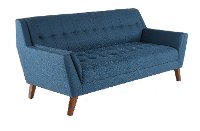 Mid-Century Modern Navy Blue Sofa - Celeste-2