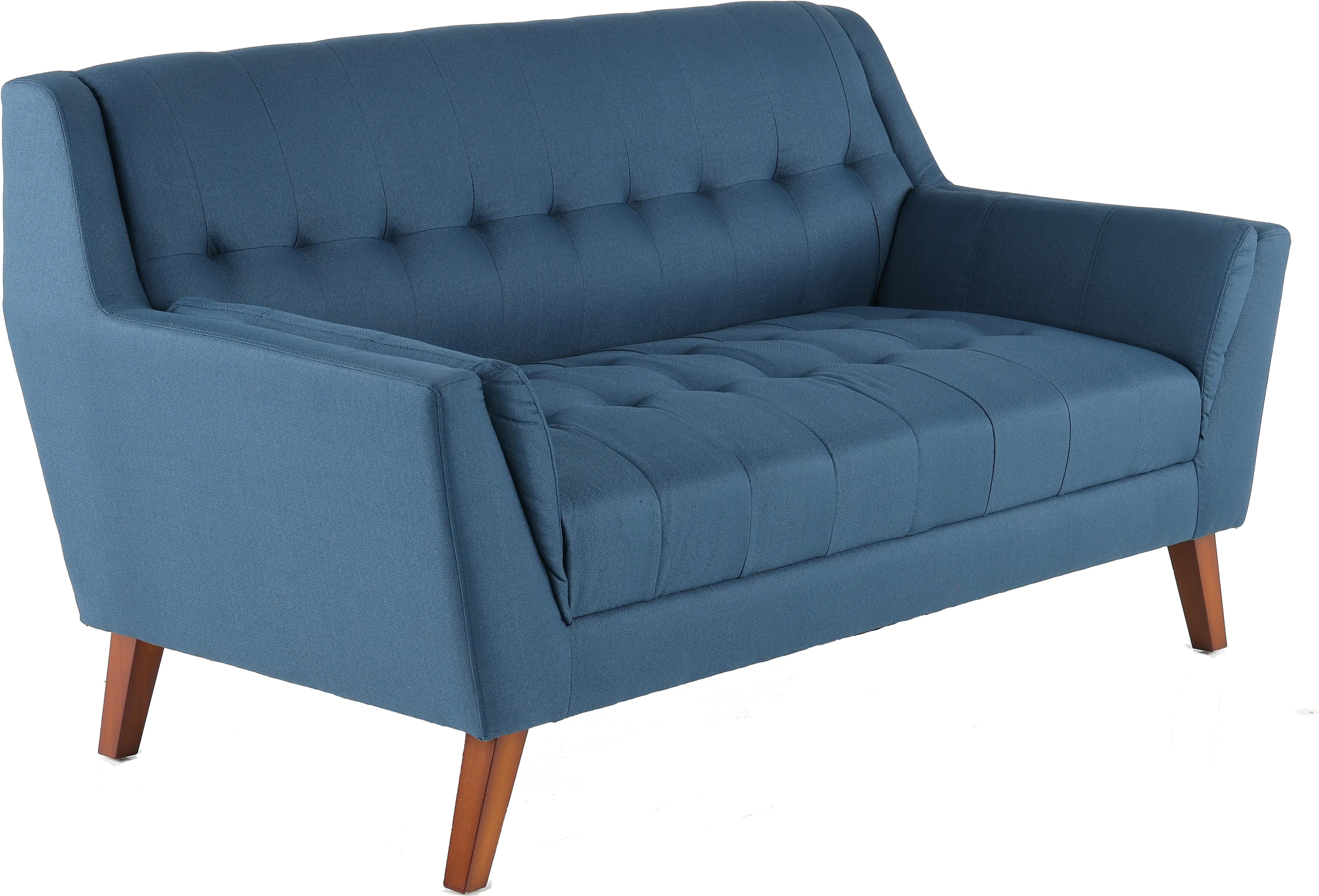 Celeste Mid-Century Modern Navy Blue Loveseat-2