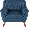 Celeste Mid-Century Modern Navy Blue Chair