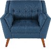 Mid-Century Modern Navy Blue Chair - Celeste
