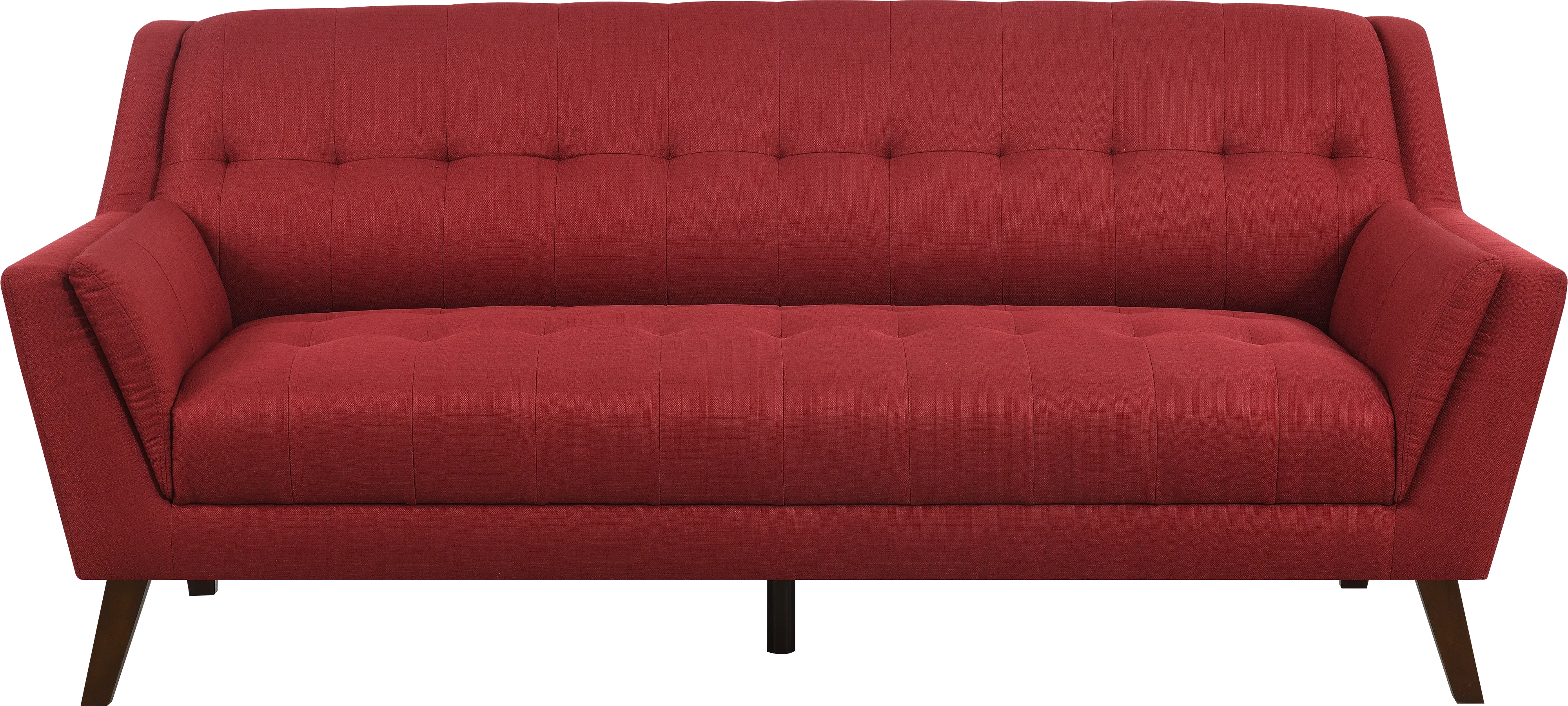 Celeste Mid-Century Modern Red Sofa-1