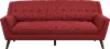 Celeste Mid-Century Modern Red Sofa