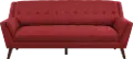 Celeste Mid-Century Modern Red Sofa
