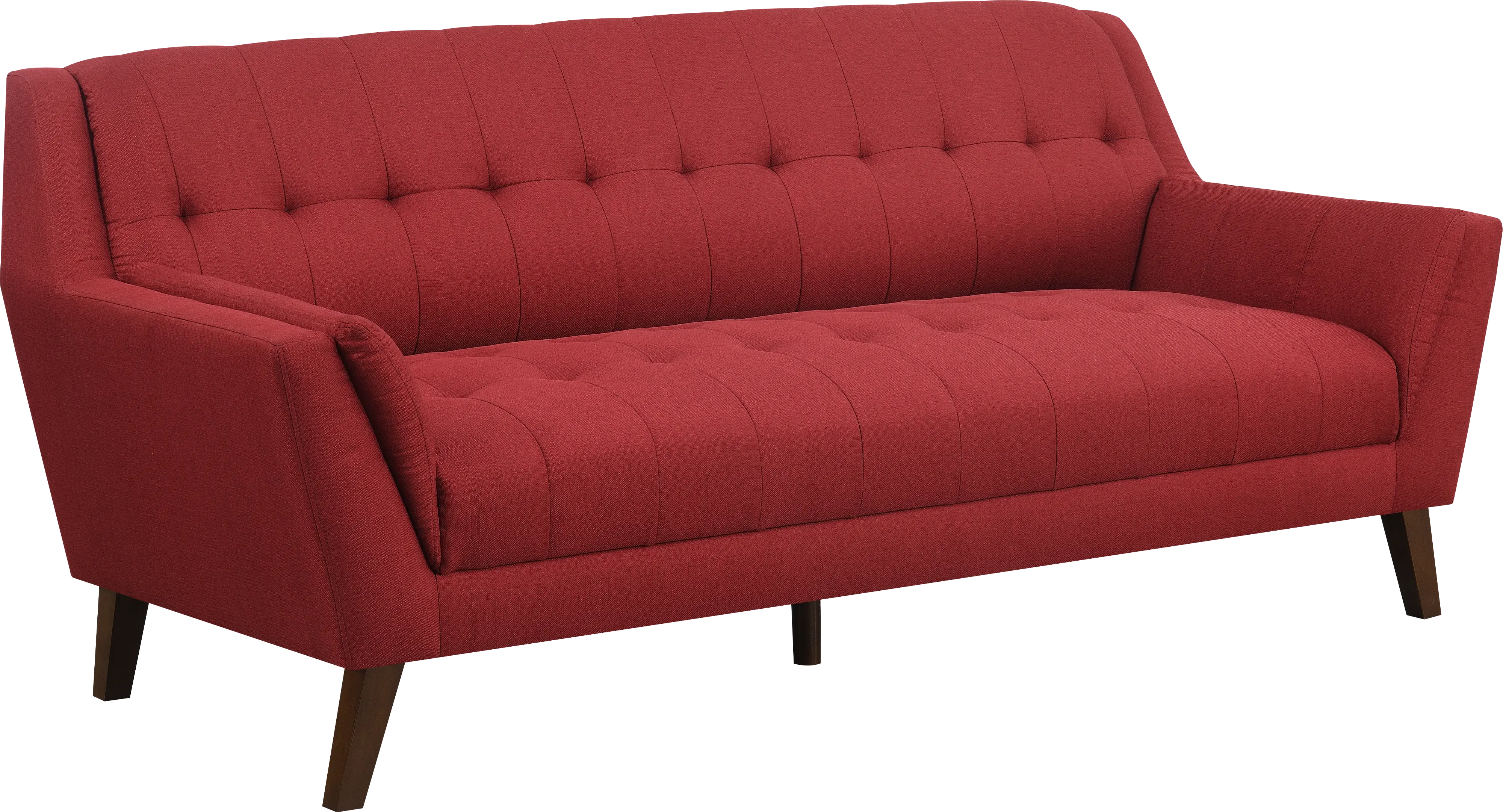 Celeste Mid-Century Modern Red Sofa-3