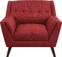 Celeste Mid-Century Modern Red Chair
