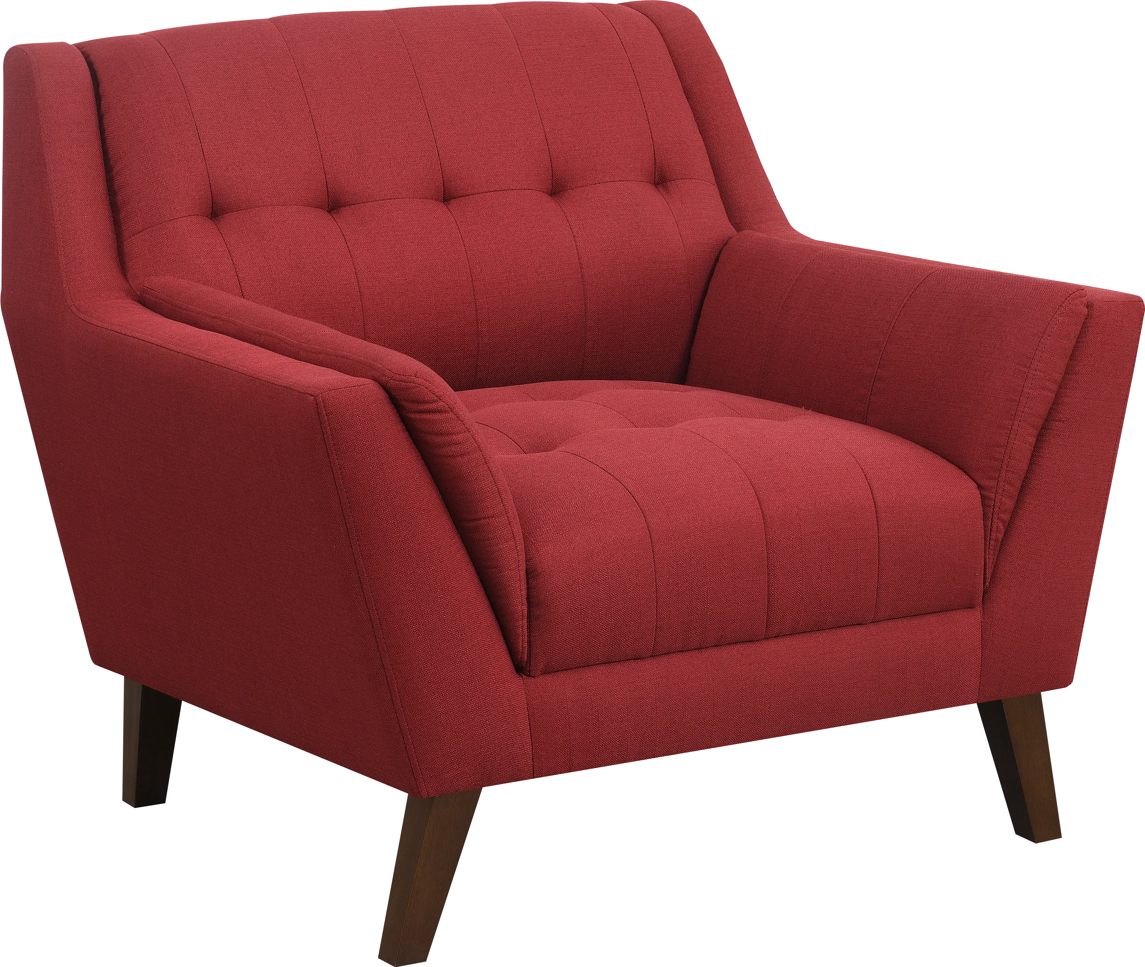 Celeste Mid-Century Modern Red Chair-3