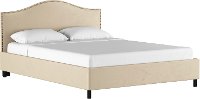 912NBPBD-BRVLVPRL Classic Camelback Pearl Beige Queen Upholstered Bed