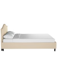 912NBPBD-BRVLVPRL Classic Camelback Pearl Beige Queen Upholstered Bed-3