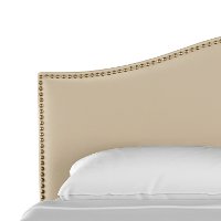 912NBPBD-BRVLVPRL Classic Camelback Pearl Beige Queen Upholstered Bed-4