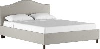 912NBPBD-PWVLVLGHGR Classic Camelback Light Gray Queen Upholstered Bed