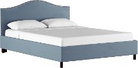912NBPBD-PWVLVOCN Classic Camelback Ocean Blue Queen Upholstered Bed