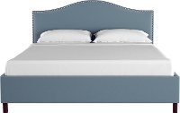 912NBPBD-PWVLVOCN Classic Camelback Ocean Blue Queen Upholstered Bed-2