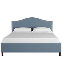 913NBPBD-PWVLVOCN Classic Camelback Ocean Blue King Upholstered Bed-2