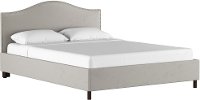 914NBPBD-PWVLVLGHGR Camelback Light Gray California King Upholstered Bed