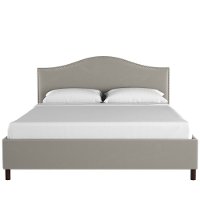 914NBPBD-PWVLVLGHGR Camelback Light Gray California King Upholstered Bed-2