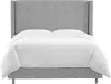 500BEDLNNGR Penelope Gray Upholstered Wingback Twin Bed - Skyline Furniture