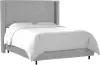 504BEDLNNGR Penelope Gray Upholstered Wingback California King Bed - Skyline Furniture