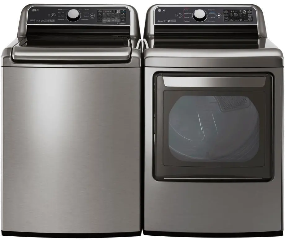 KIT LG Rear Control Electric Laundry Pair - Graphite Steel-1