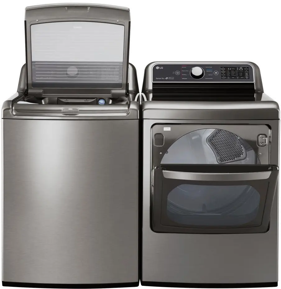 KIT LG Rear Control Electric Laundry Pair - Graphite Steel-2
