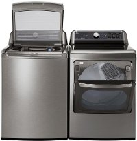 KIT LG Rear Control Electric Laundry Pair - Graphite Steel-2
