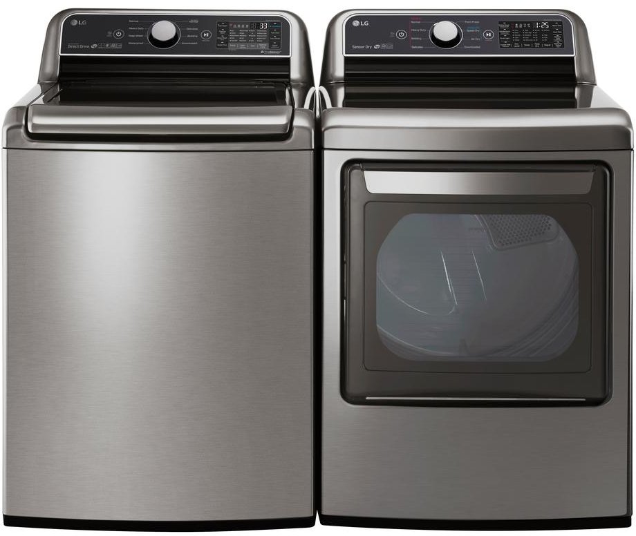 KIT LG Rear Control Gas Laundry Pair - Graphite Steel-1