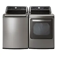KIT LG Rear Control Gas Laundry Pair - Graphite Steel