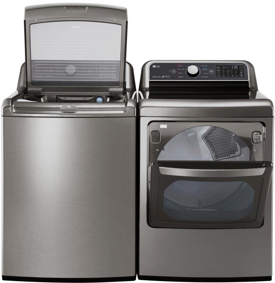 KIT LG Rear Control Gas Laundry Pair - Graphite Steel-2